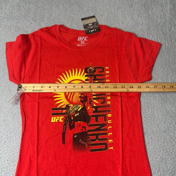 UFC Valentina Shevchenko Tee Womens S Red "Bullet" Graphic‎ T Shirt Cotton - Picture 5 of 7